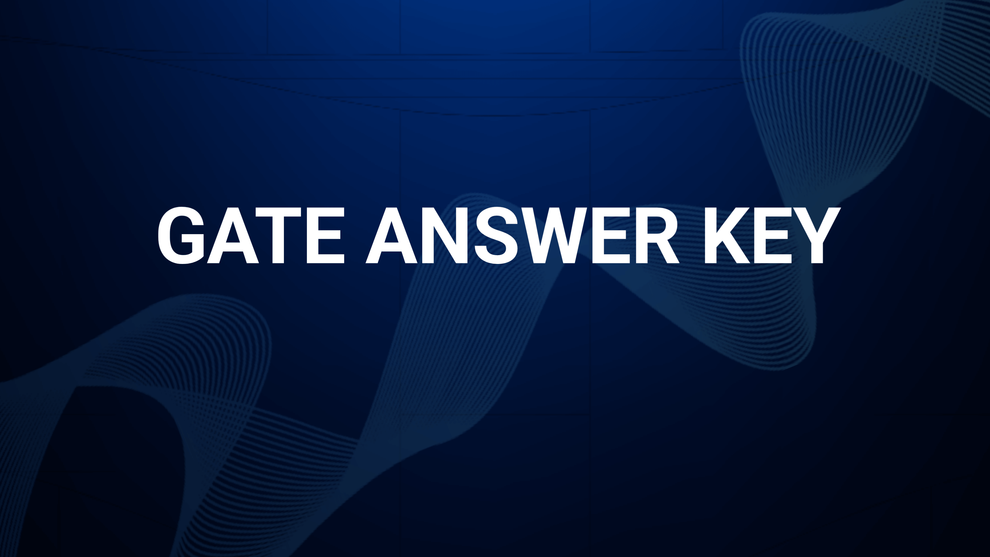 GATE 2025 Answer Key